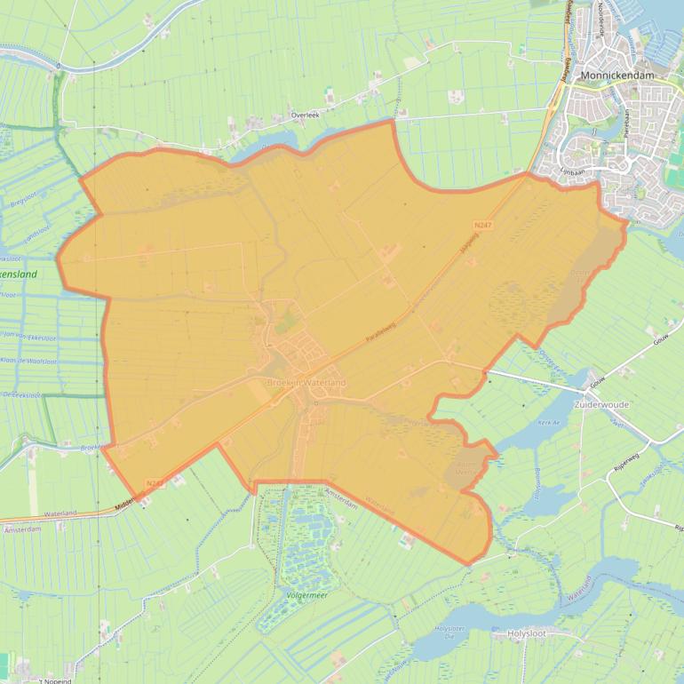 Kaart van postcodegebied 1151.