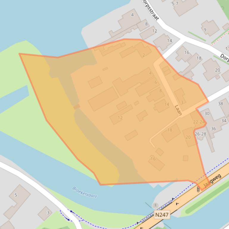 Kaart van postcodegebied 1151AA.