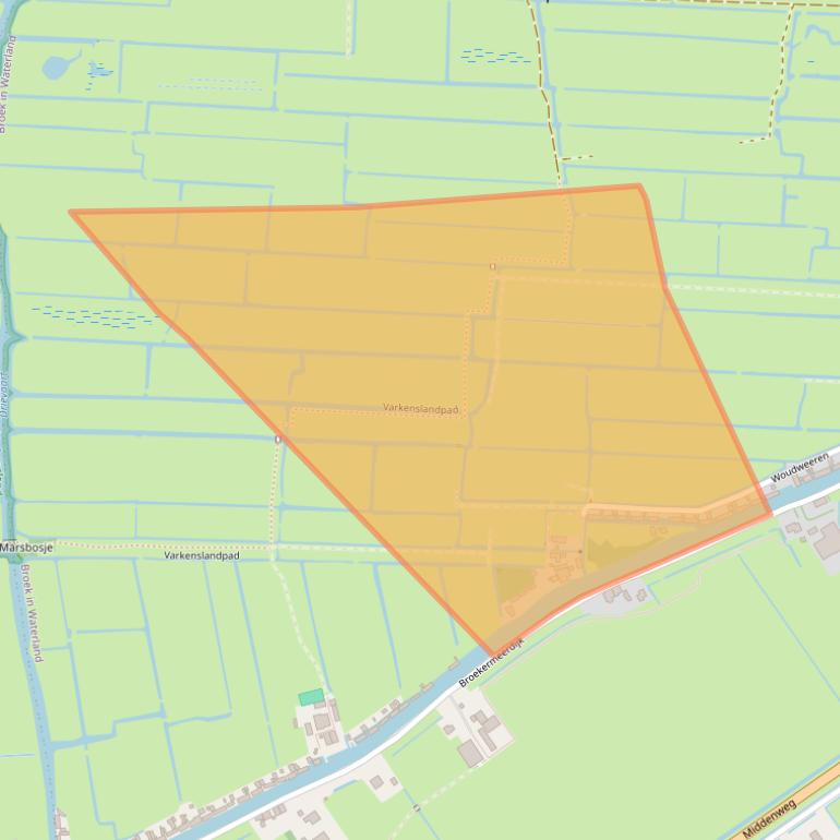 Kaart van postcodegebied 1151AW.