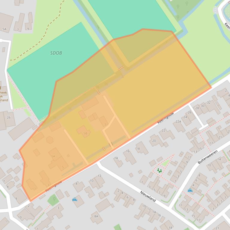 Kaart van postcodegebied 1151BB.