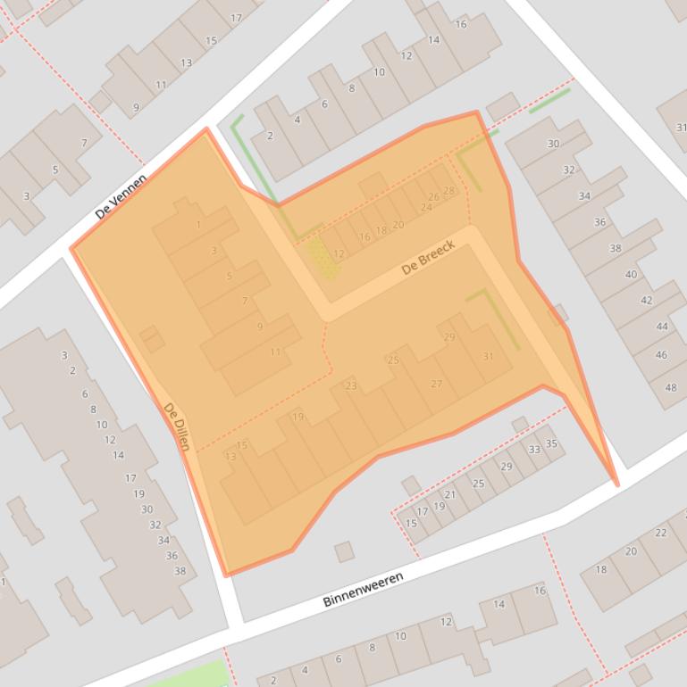Kaart van postcodegebied 1151BN.