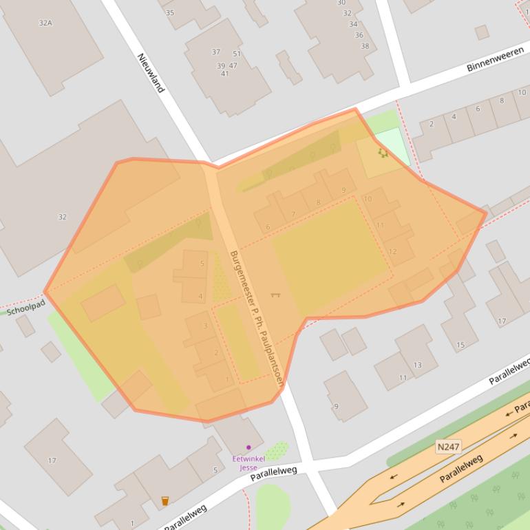 Kaart van postcodegebied 1151BR.