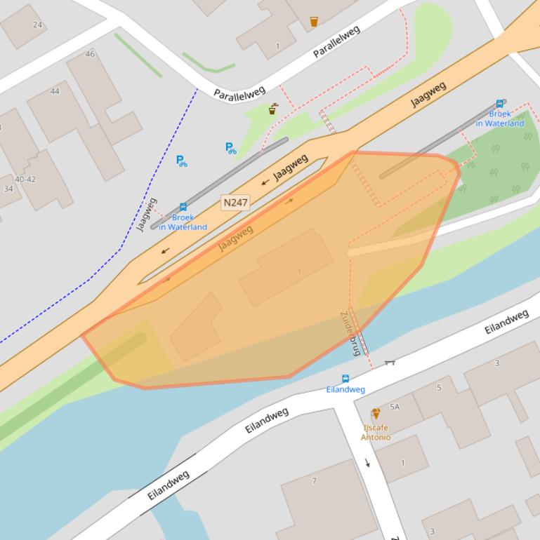 Kaart van postcodegebied 1151BX.