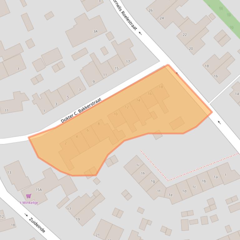 Kaart van postcodegebied 1151CM.