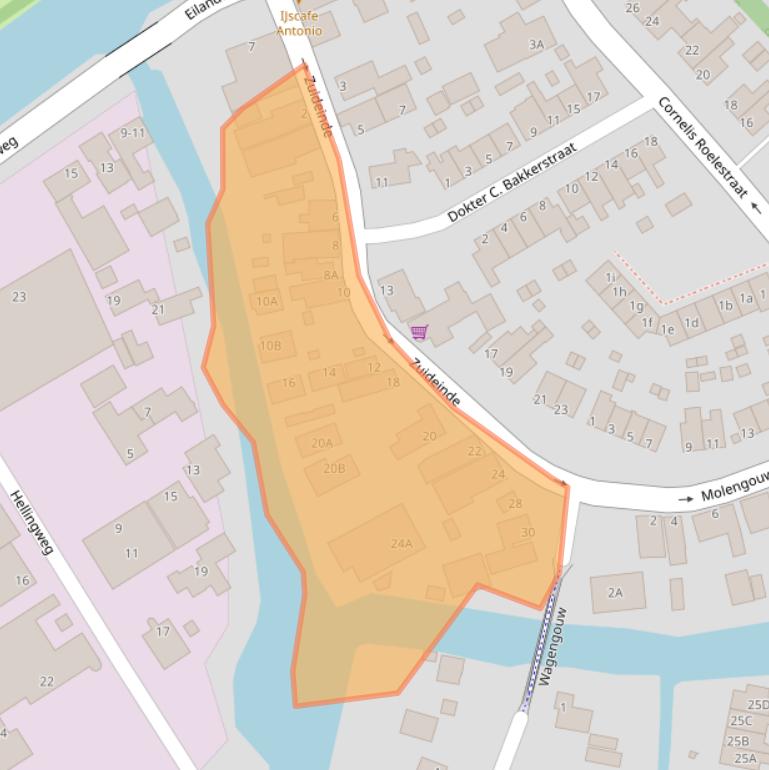 Kaart van postcodegebied 1151CP.