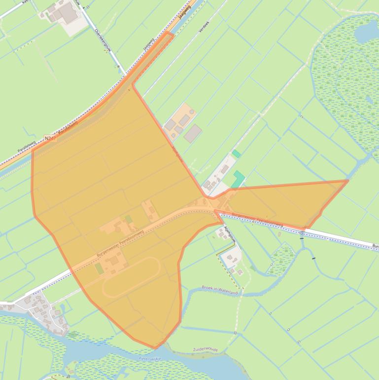 Kaart van postcodegebied 1151EC.