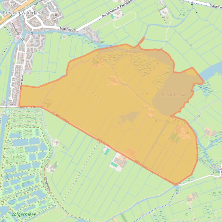 Kaart van postcodegebied 1151ED.