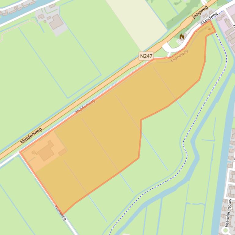 Kaart van postcodegebied 1151EW.