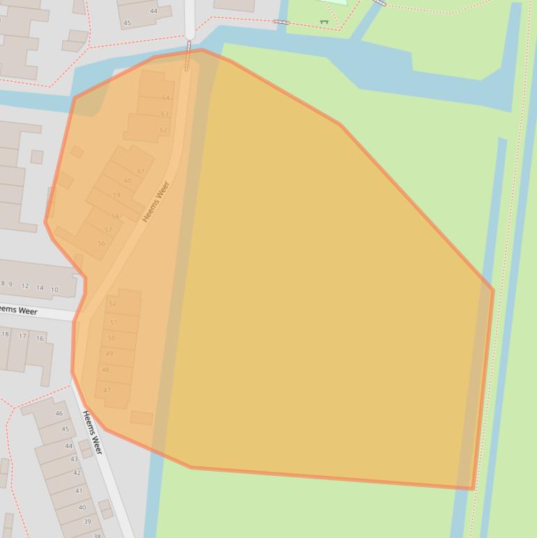 Kaart van postcodegebied 1151EX.