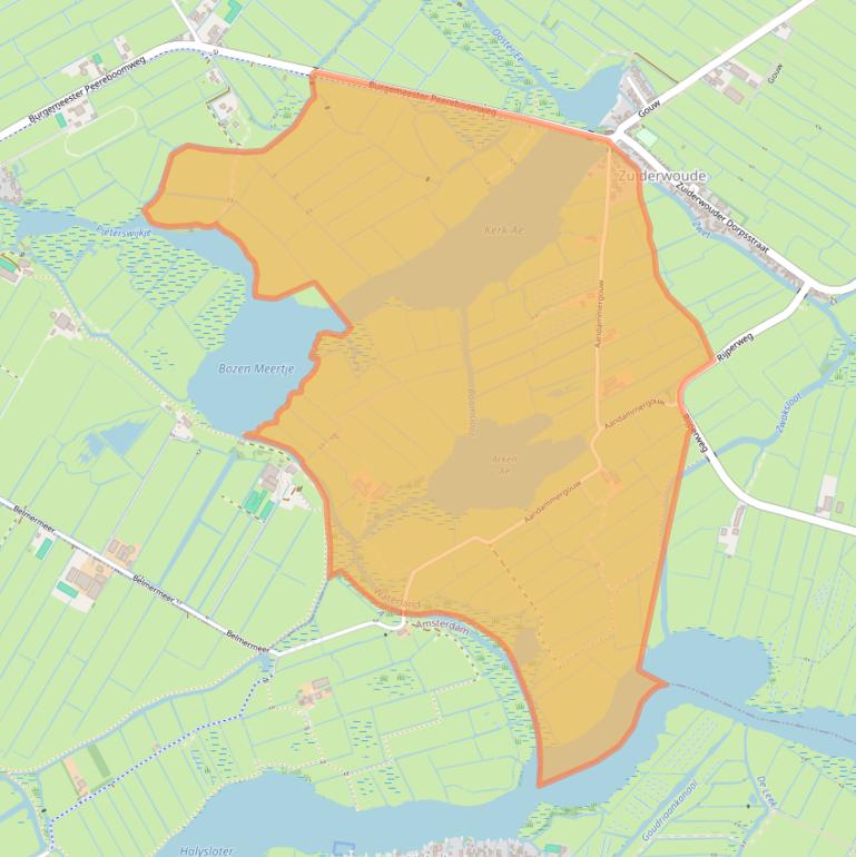 Kaart van postcodegebied 1153PA.