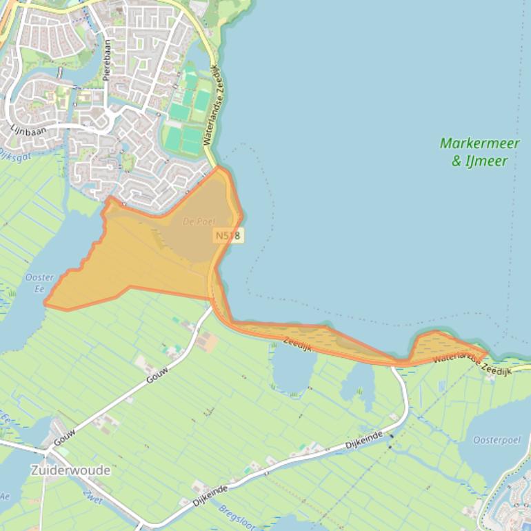 Kaart van postcodegebied 1153PJ.