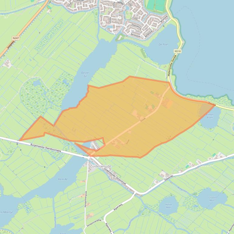 Kaart van postcodegebied 1153PK.