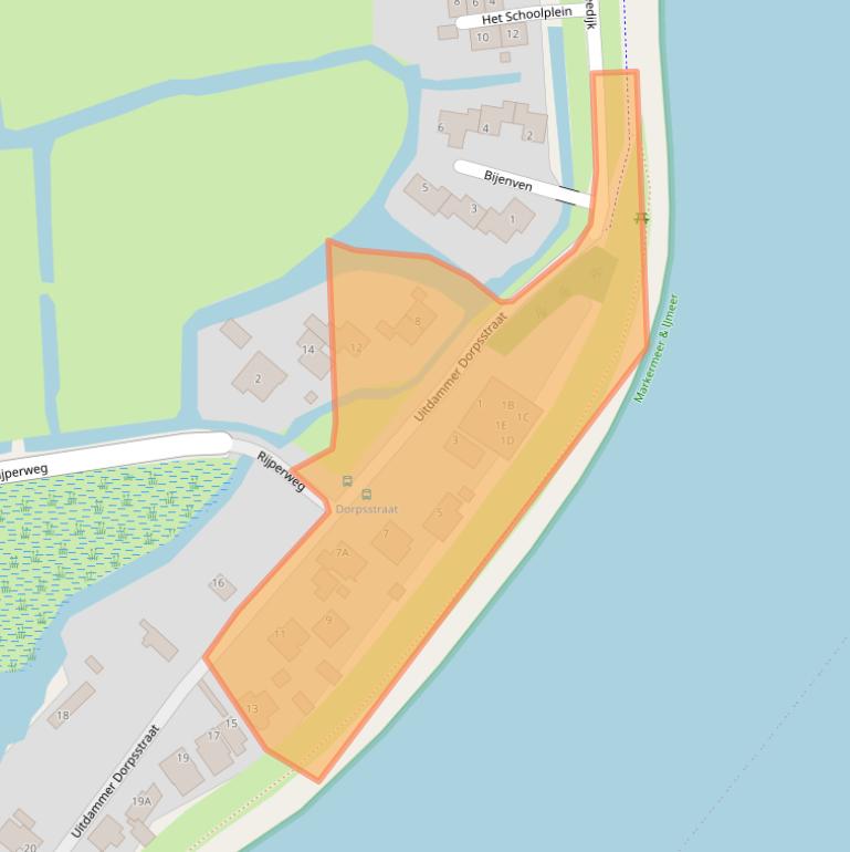 Kaart van postcodegebied 1154PR.