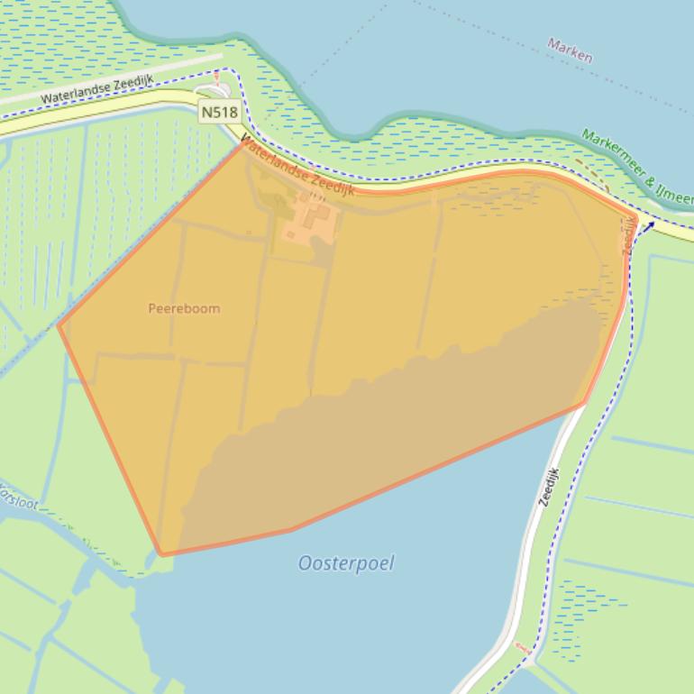 Kaart van postcodegebied 1154PW.