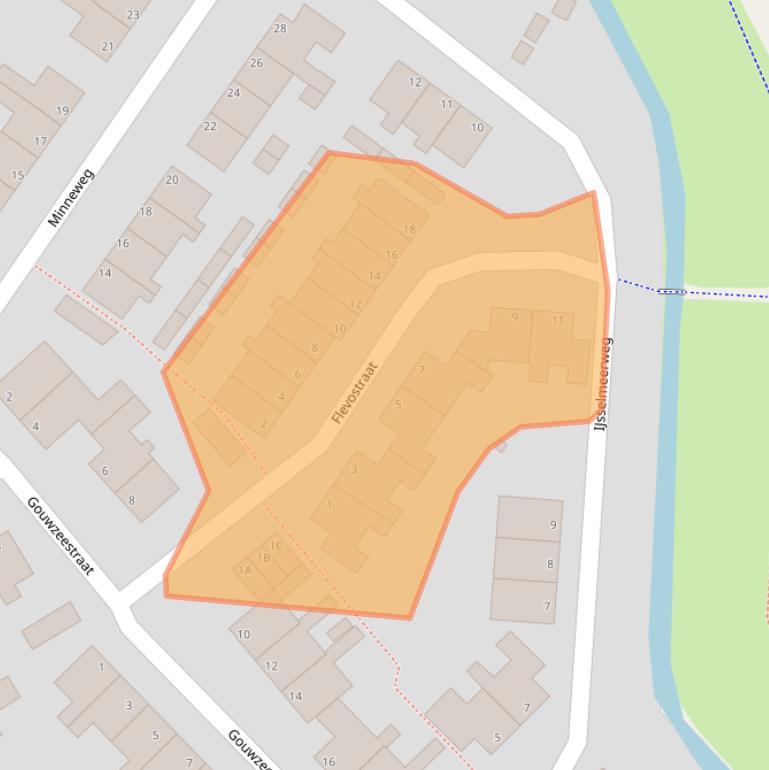 Kaart van postcodegebied 1156CB.