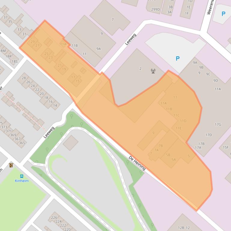 Kaart van postcodegebied 1161AC.