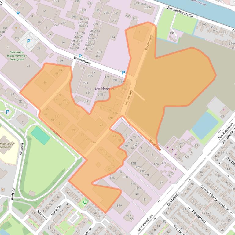 Kaart van postcodegebied 1161AK.