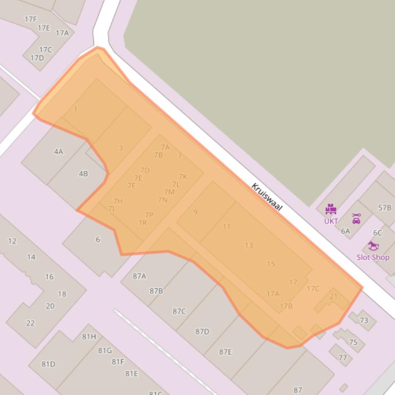 Kaart van postcodegebied 1161AL.