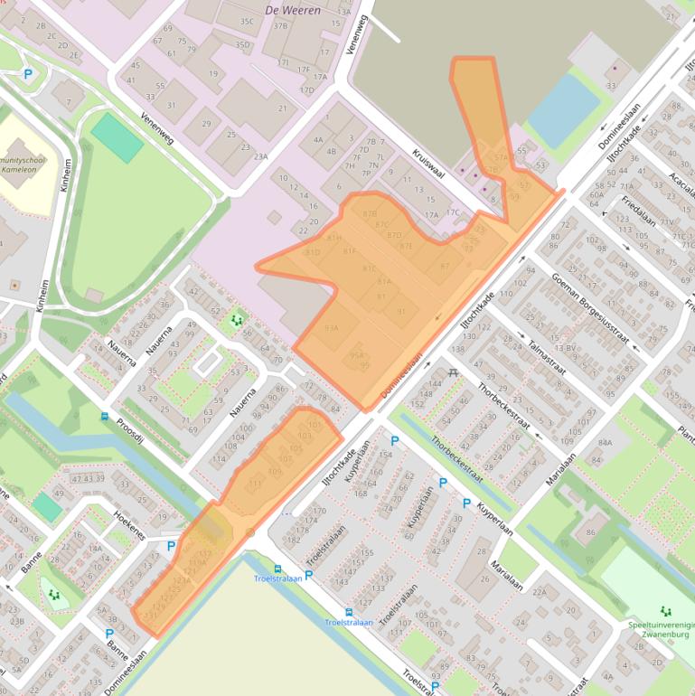 Kaart van postcodegebied 1161BW.