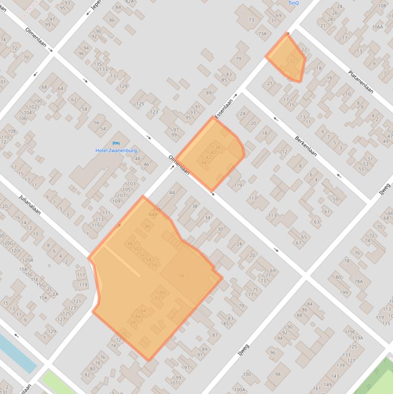 Kaart van postcodegebied 1161EG.