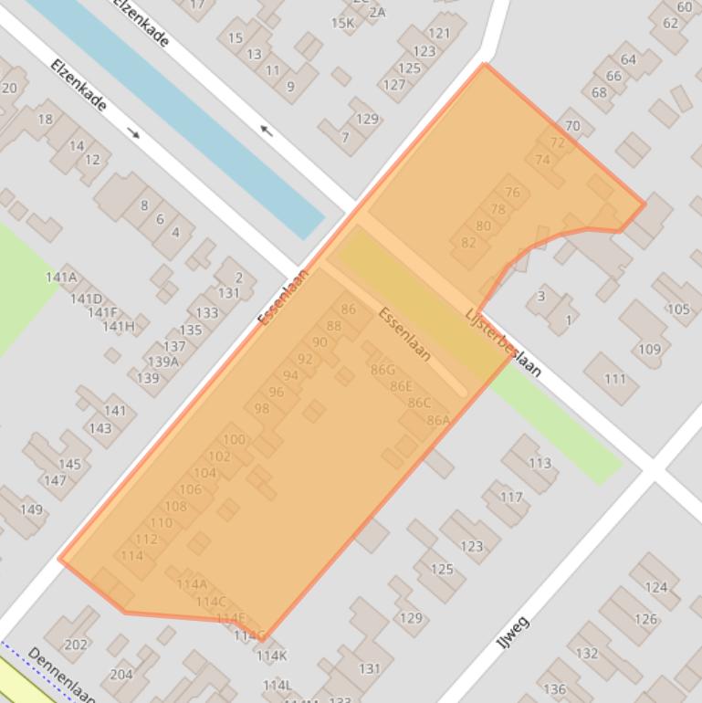 Kaart van postcodegebied 1161EH.