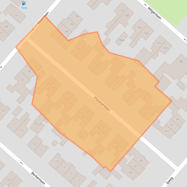 Kaart van postcodegebied 1161EM.