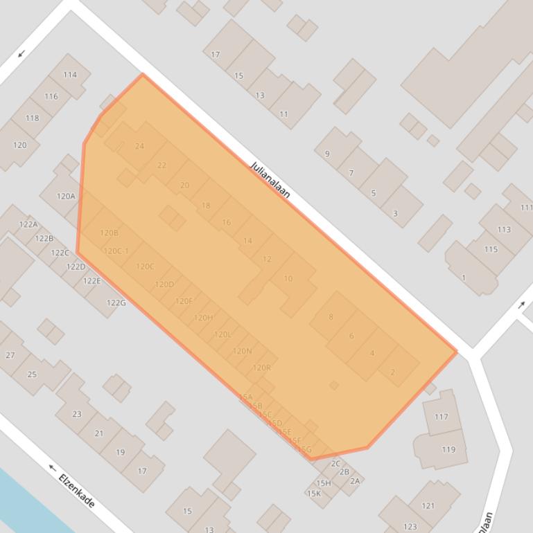 Kaart van postcodegebied 1161EP.