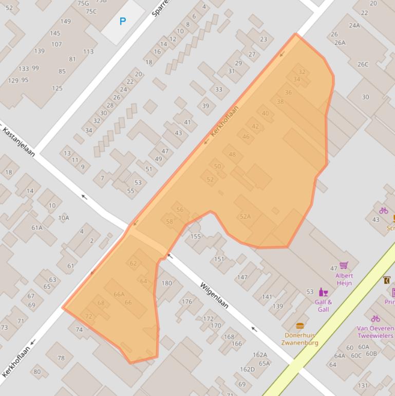 Kaart van postcodegebied 1161JD.