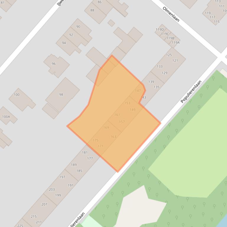 Kaart van postcodegebied 1161SJ.