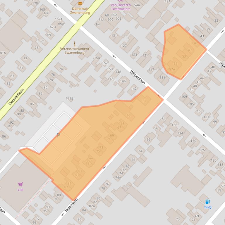 Kaart van postcodegebied 1161TB.