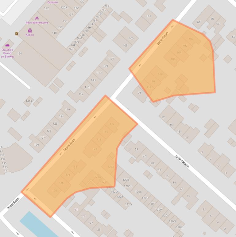 Kaart van postcodegebied 1161TH.