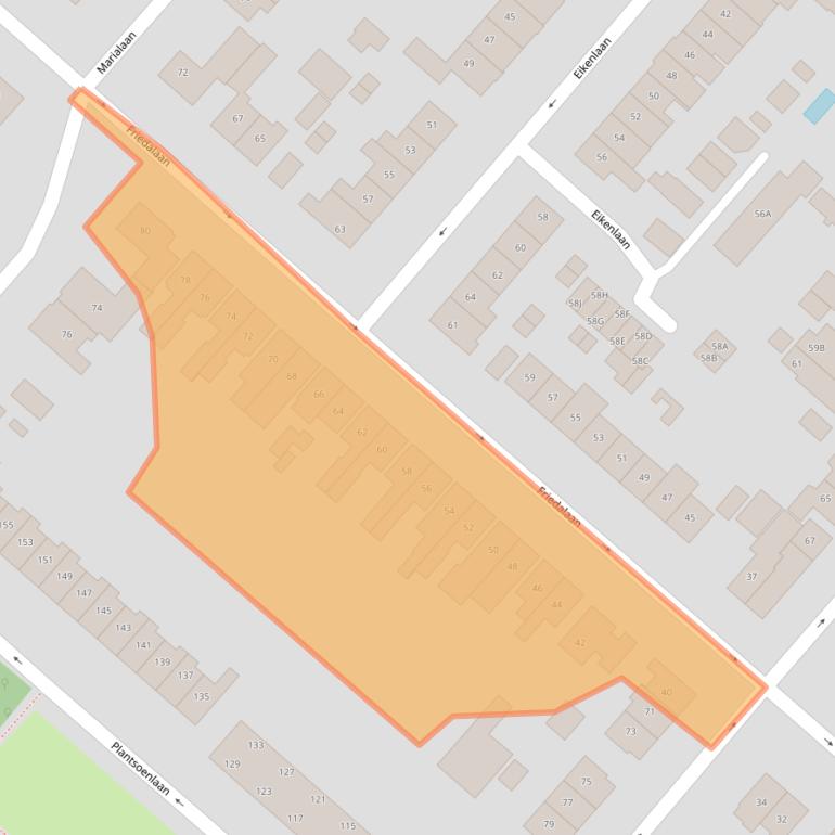 Kaart van postcodegebied 1161TN.