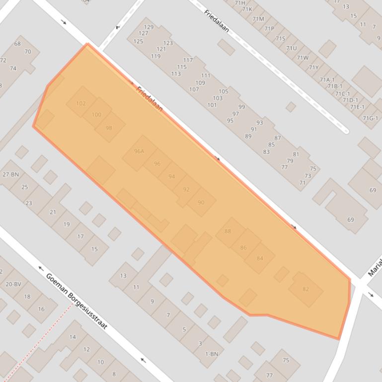 Kaart van postcodegebied 1161TP.