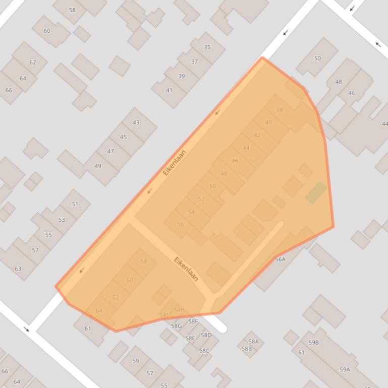 Kaart van postcodegebied 1161TV.