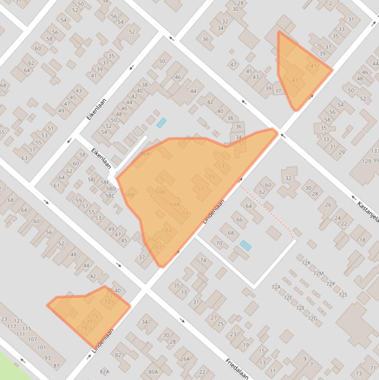 Kaart van postcodegebied 1161VJ.
