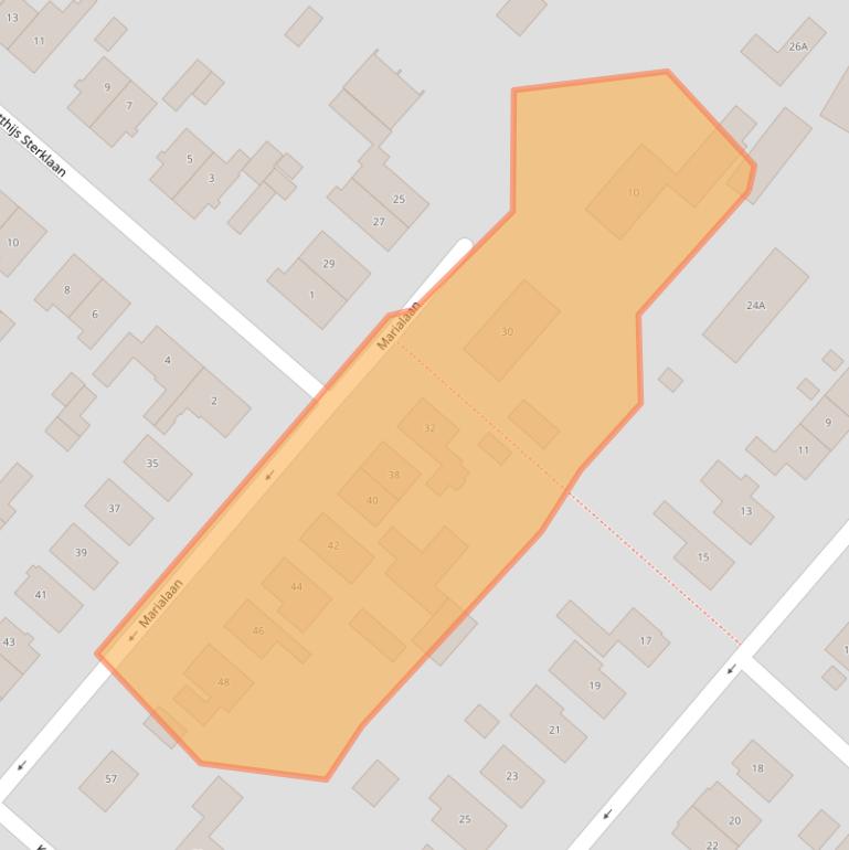 Kaart van postcodegebied 1161XC.