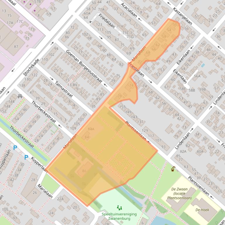 Kaart van postcodegebied 1161XD.