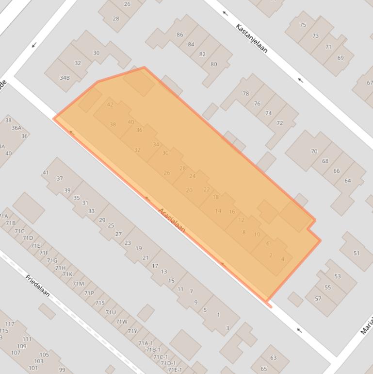 Kaart van postcodegebied 1161XG.