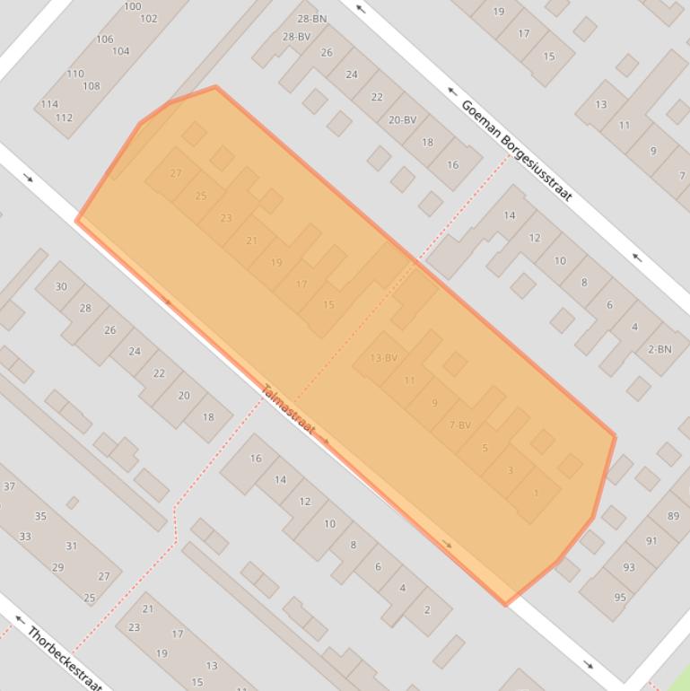 Kaart van postcodegebied 1161XV.
