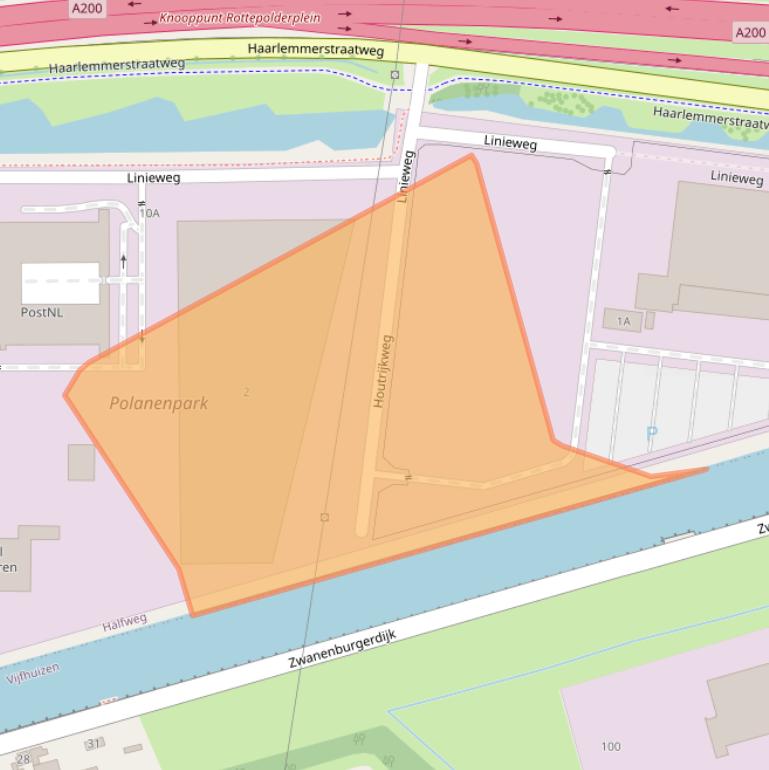 Kaart van postcodegebied 1165AB.