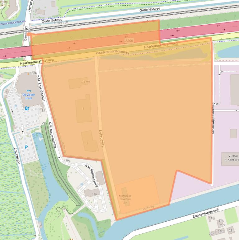 Kaart van postcodegebied 1165AD.