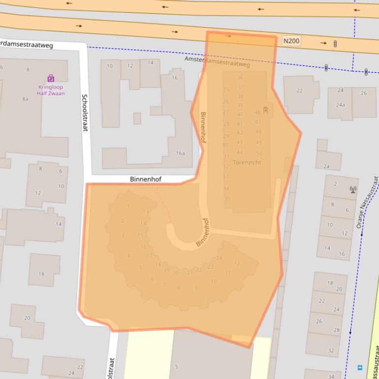 Kaart van postcodegebied 1165GG.