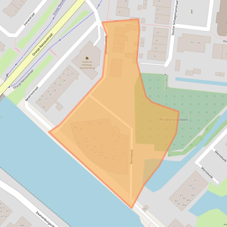 Kaart van postcodegebied 1165GJ.