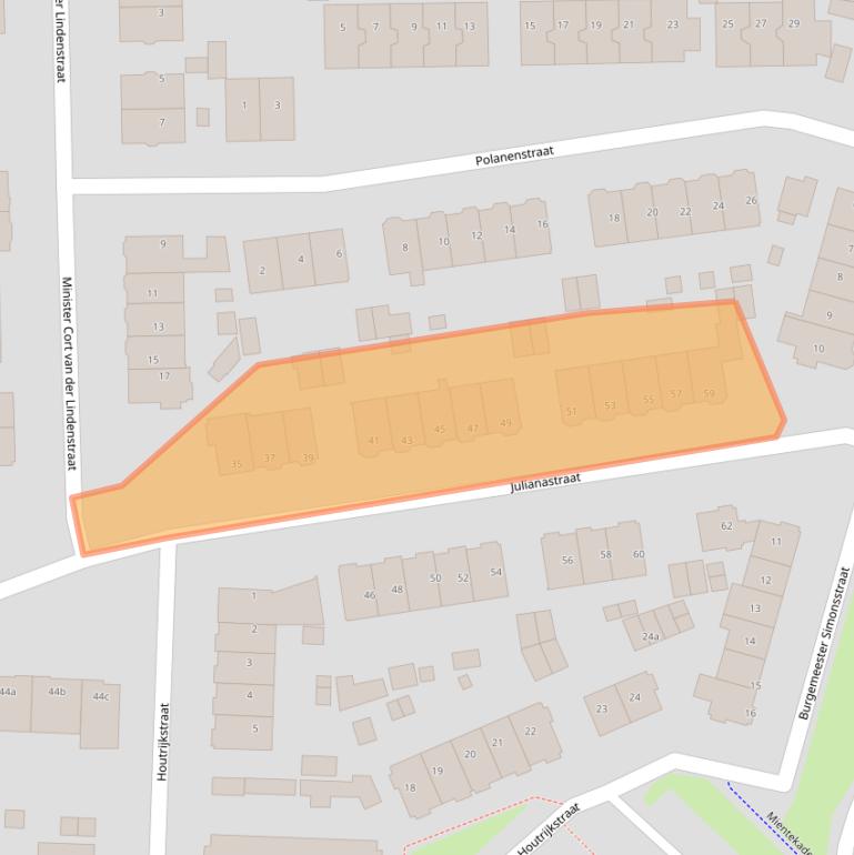 Kaart van postcodegebied 1165GT.