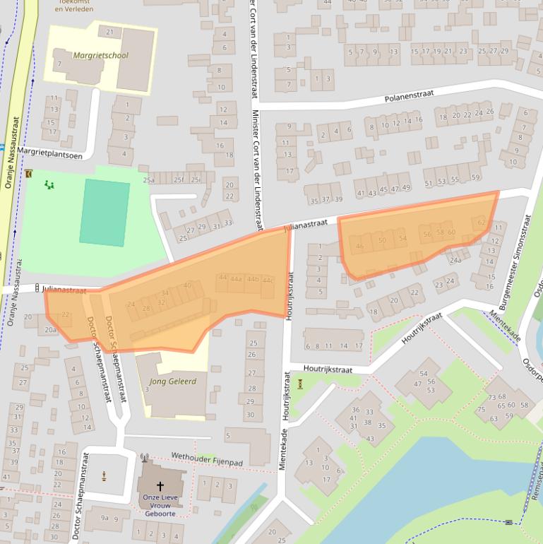 Kaart van postcodegebied 1165GW.