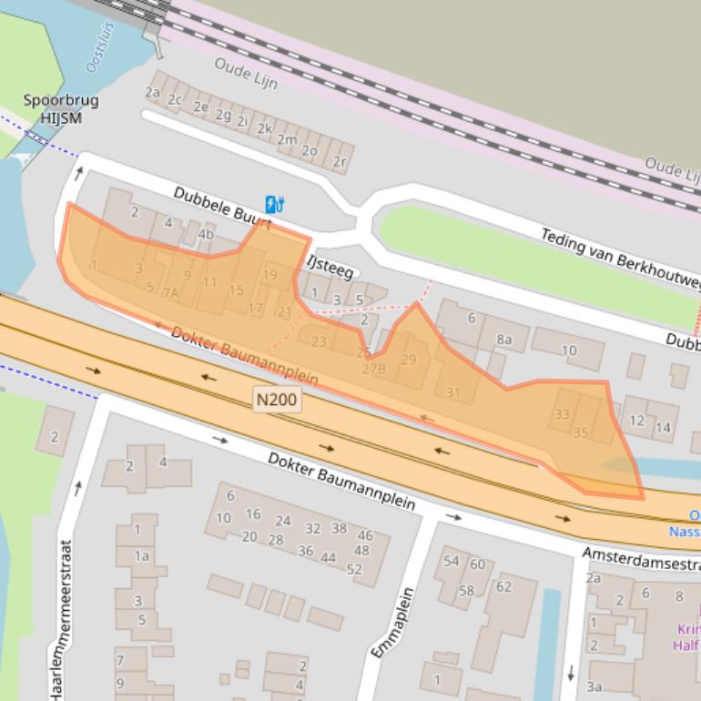 Kaart van postcodegebied 1165MC.