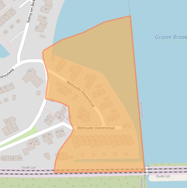 Kaart van postcodegebied 1165MH.