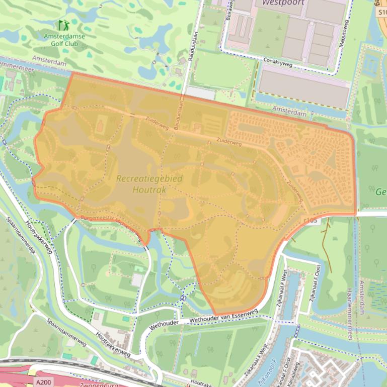 Kaart van postcodegebied 1165NA.