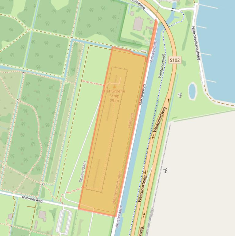 Kaart van postcodegebied 1165ND.