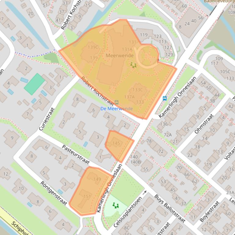 Kaart van postcodegebied 1171AE.